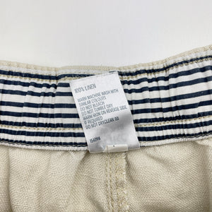 Boys Anko, linen shorts, elasticated, light mark on back, FUC, size 8,  