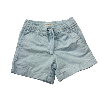 Unisex Country Road, blue cotton / linen shorts, elasticated, EUC, size 00,  