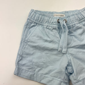 Unisex Country Road, blue cotton / linen shorts, elasticated, EUC, size 00,  