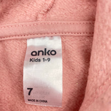Load image into Gallery viewer, Girls Anko, fleece-lined hoodie sweater, sequin butterflies, light marks left cuff, FUC, size 7,  