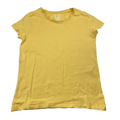 Girls Brilliant Basics, yellow cotton tee / top, EUC, size 12,  