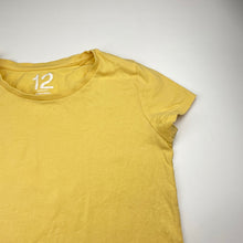 Load image into Gallery viewer, Girls Brilliant Basics, yellow cotton tee / top, EUC, size 12,  