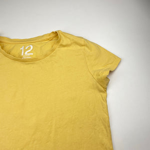 Girls Brilliant Basics, yellow cotton tee / top, EUC, size 12,  