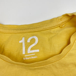 Girls Brilliant Basics, yellow cotton tee / top, EUC, size 12,  