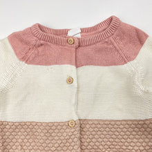 Load image into Gallery viewer, Girls H&amp;M, knitted cotton cardigan / sweater, small marks chest, FUC, size 1,  