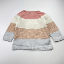 Load image into Gallery viewer, Girls H&amp;M, knitted cotton cardigan / sweater, small marks chest, FUC, size 1,  
