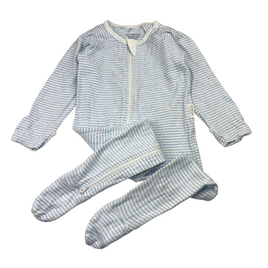 Unisex Purebaby, organic cotton zip coverall / romper, FUC, size 0,  