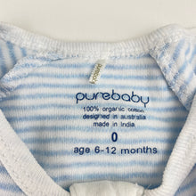 Load image into Gallery viewer, Unisex Purebaby, organic cotton zip coverall / romper, FUC, size 0,  