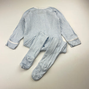 Unisex Purebaby, organic cotton zip coverall / romper, FUC, size 0,  
