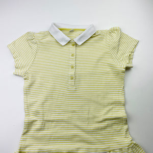 Girls Uniqlo, cotton polo dress, light mark back collar, FUC, size 8, L: 61cm