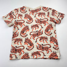 Load image into Gallery viewer, Unisex ROCK YOUR KID, stretchy tee / top, tigers, marks neck &amp; lower front, FUC, size 3,  