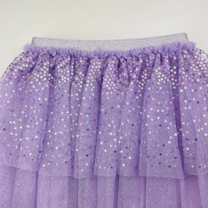 Girls Anko, lined tulle & sequin party skirt, elasticated, EUC, size 7,  