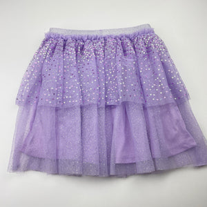Girls Anko, lined tulle & sequin party skirt, elasticated, EUC, size 7,  