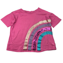 Load image into Gallery viewer, Girls Target, cotton tee / top, sequin &amp; glitter rainbow, GUC, size 6,  