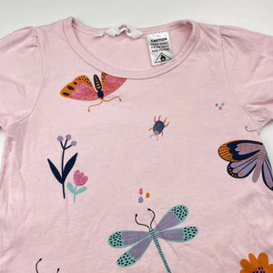 Girls Milkshake, cotton pyjama tee / top, butterflies, EUC, size 8,  