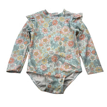 Load image into Gallery viewer, Girls Cotton On, floral long sleeve swim one-piece, EUC, size 1-2,  