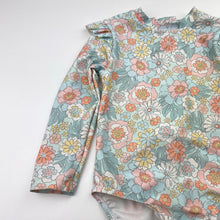 Load image into Gallery viewer, Girls Cotton On, floral long sleeve swim one-piece, EUC, size 1-2,  