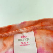 Load image into Gallery viewer, Girls Mango, tie-dyed cotton tee / top, EUC, size 3,  
