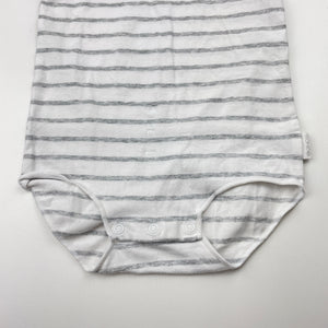 Unisex Bonds, striped stretchy singletsuit / romper, GUC, size 1,  
