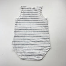 Load image into Gallery viewer, Unisex Bonds, striped stretchy singletsuit / romper, GUC, size 1,  
