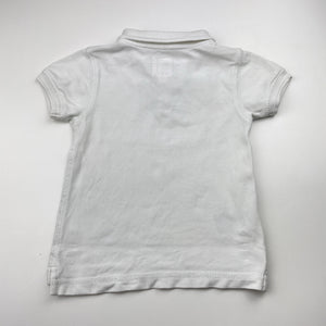 Boys Country Road, white cotton polo shirt top, FUC, size 2,  