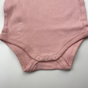 Girls Anko, pink cotton bodysuit / romper, GUC, size 000,  