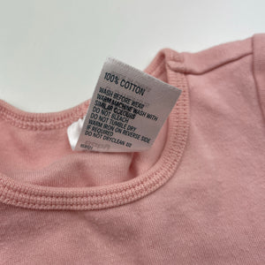 Girls Anko, pink cotton bodysuit / romper, GUC, size 000,  
