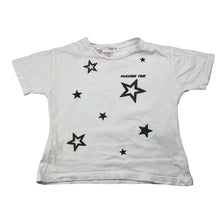 Load image into Gallery viewer, Girls Zara, white cotton tee / top, stars, FUC, size 1,  