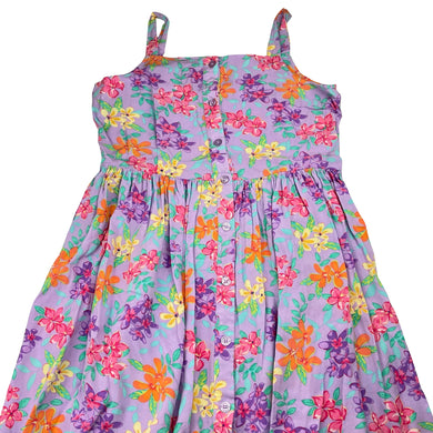 Girls Anko, floral viscose summer dress, GUC, size 14, L: 77cm
