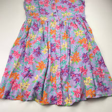 Load image into Gallery viewer, Girls Anko, floral viscose summer dress, GUC, size 14, L: 77cm