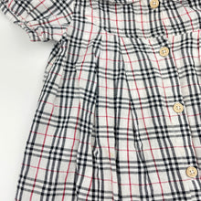 Load image into Gallery viewer, Girls bumblebee, checked lightweight cotton dress &amp; bloomers, FUC, size 1, L: 43cm