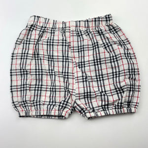 Girls bumblebee, checked lightweight cotton dress & bloomers, FUC, size 1, L: 43cm