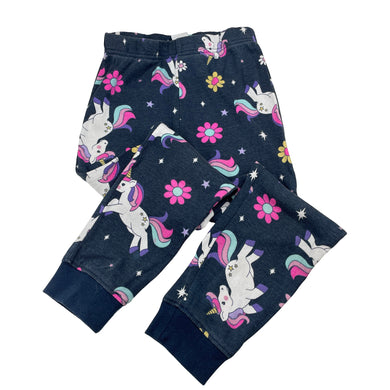 Girls Anko, cotton pyjama pants / bottoms, unicorns, GUC, size 5,  