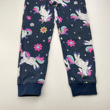 Load image into Gallery viewer, Girls Anko, cotton pyjama pants / bottoms, unicorns, GUC, size 5,  