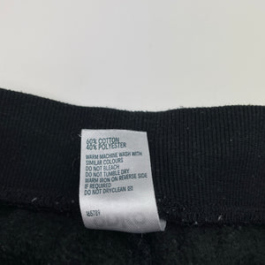 Boys Anko, black fleece-lined track pants, elasticated, inside leg: 38.5cm, GUC, size 4,  