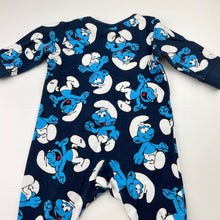 Load image into Gallery viewer, Unisex The Smurfs, cotton zip coverall / romper, FUC, size 0000,  