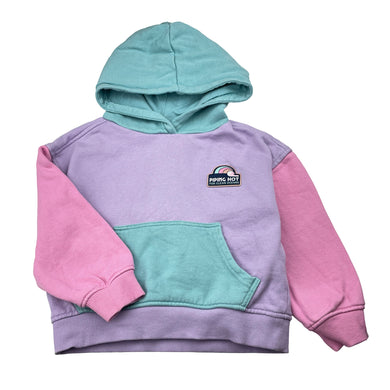 Girls Piping Hot, colourful fleece-lined hoodie sweater, EUC, size 3,  