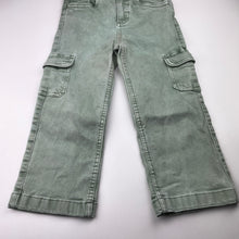 Load image into Gallery viewer, Girls 1964 Denim Co, stretch denim cargo jeans / pants, adjustable, inside leg: 38cm, GUC, size 5,  