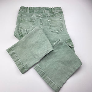 Girls 1964 Denim Co, stretch denim cargo jeans / pants, adjustable, inside leg: 38cm, GUC, size 5,  