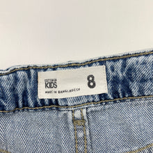Load image into Gallery viewer, Unisex Cotton On, blue denim jeans adjustable, inside leg: 50cm, marks on knees, FUC, size 8,  