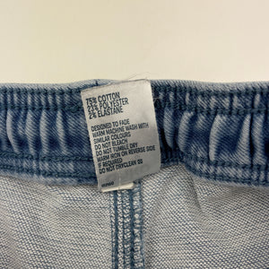 Girls Anko, stretch knit denim pants, elasticated, inside leg: 46cm, FUC, size 7,  
