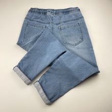 Load image into Gallery viewer, Girls Anko, stretch knit denim pants, elasticated, inside leg: 46cm, FUC, size 7,  