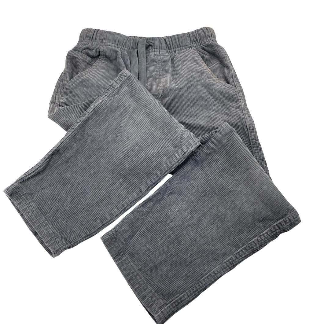 Boys Target, grey corduroy cotton pants, elasticated, inside leg: 46cm, discolouration, FUC, size 6,  