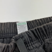Load image into Gallery viewer, Boys Target, grey corduroy cotton pants, elasticated, inside leg: 46cm, discolouration, FUC, size 6,  