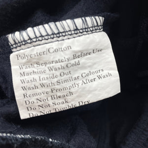 Unisex Golden Leaf Uniforms, navy fleece-lined school track pants, inside leg: 47cm, GUC, size 6,  