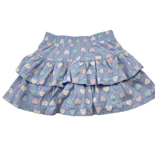 Load image into Gallery viewer, Girls KID, tiered cotton skirt, built-in shorts, elasticated, GUC, size 5,  