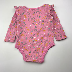 Girls Nanette Lepore, cotton bodysuit / romper, hearts, GUC, size 00,  