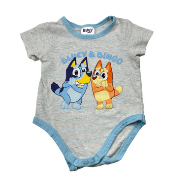 Unisex Bluey, stretchy bodysuit / romper, Bluey & Bingo, EUC, size 000,  