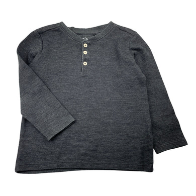 Boys Anko, grey long sleeve Henley top, EUC, size 4,  