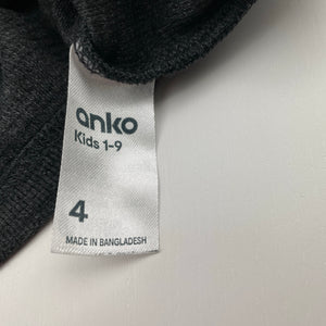 Boys Anko, grey long sleeve Henley top, EUC, size 4,  